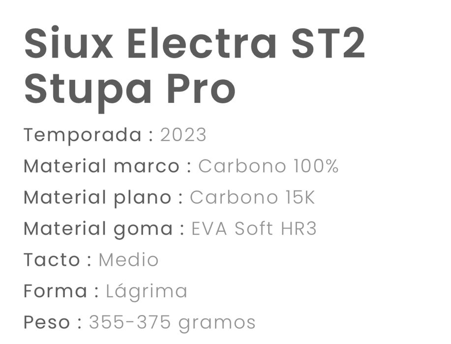 Siux stupa eletra st2 2023