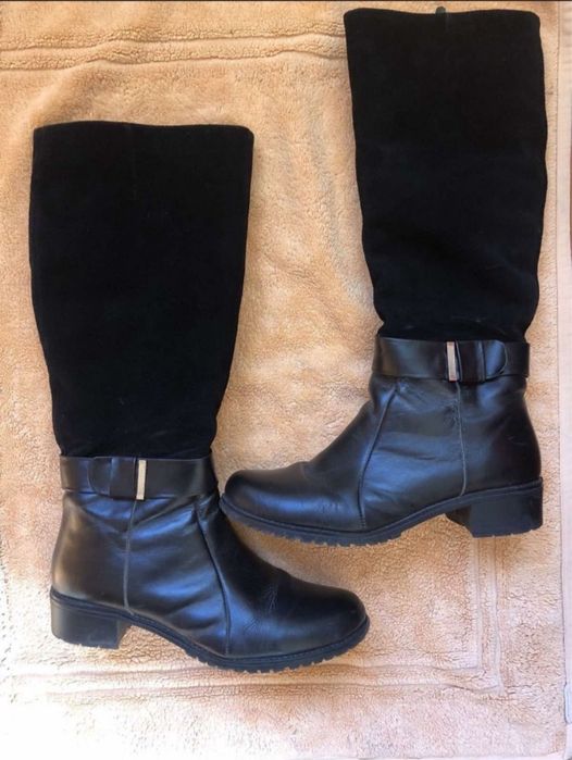 Чоботи  зима жіночі шкіряні 39 р