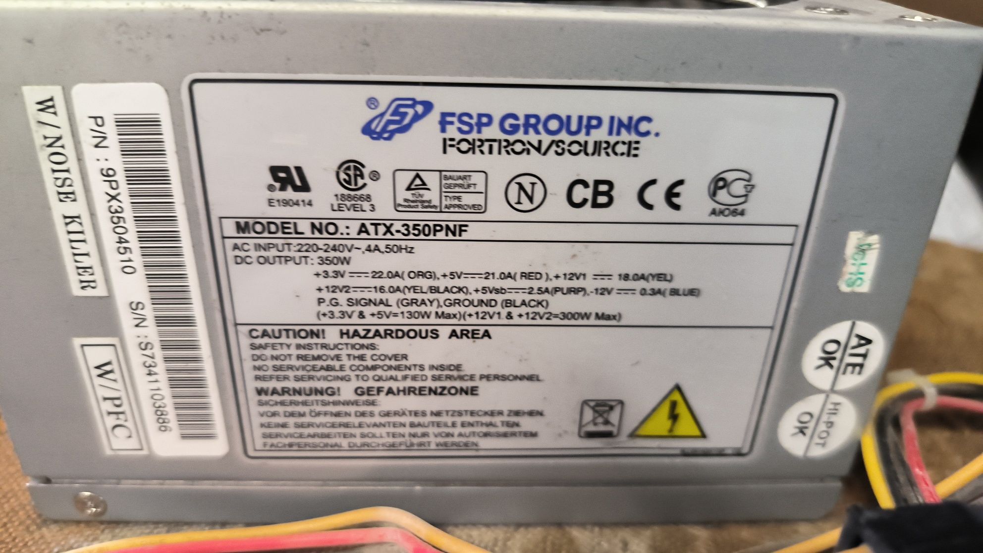 Блок живлення FSP ATX-350PNF 350W 430W Max