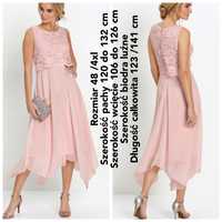 Elegancka koronkowa sukienka suknia 48 4xl 50 5xl