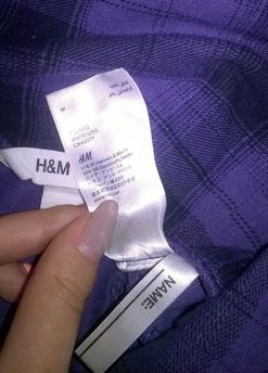 spódniczka w kratę H&M fioletowa w kratkę z wysokim stanem wysoki stan