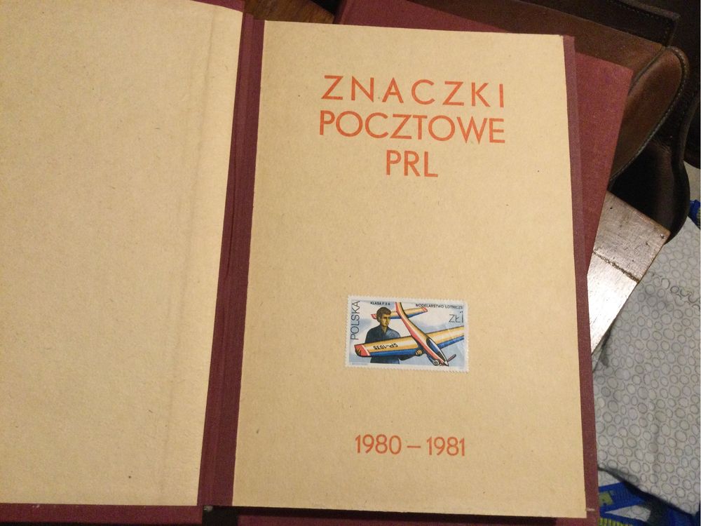 Znaczki Polski Ludowej,1980-81 PRL,klaser ze znaczami