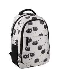 Подростковый рюкзак GoPack Education для девочек 21 л Black cats серый