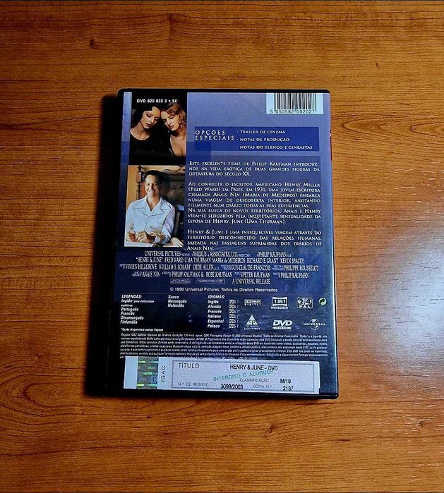 HENRY e JUNE (Anaïs Nin) Obra-Prima Erótica/Maria Medeiros/Uma Thurman