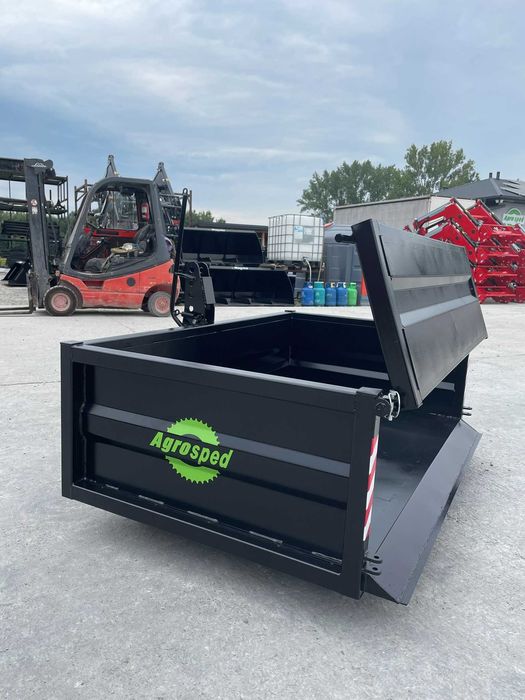 Skrzynia transportowa paka 1,65 m tuz tył/przód uchylna z lemieszem