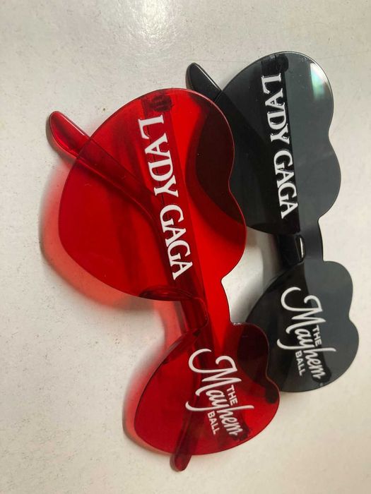 2 Óculos Formato Coração "Lady Gaga Mayhem"