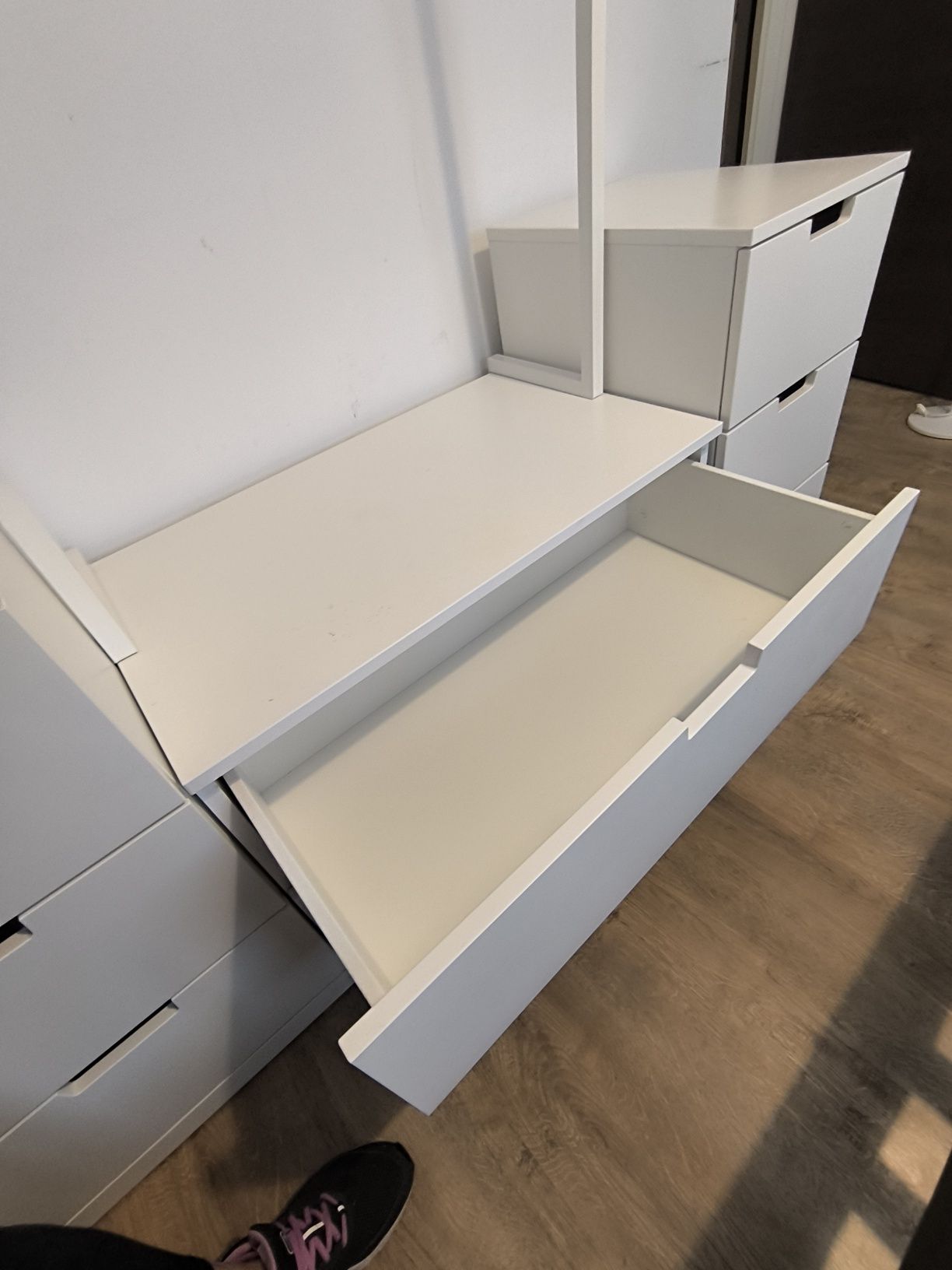 Szafka komoda biała z wieszakiem Ikea 160 cm