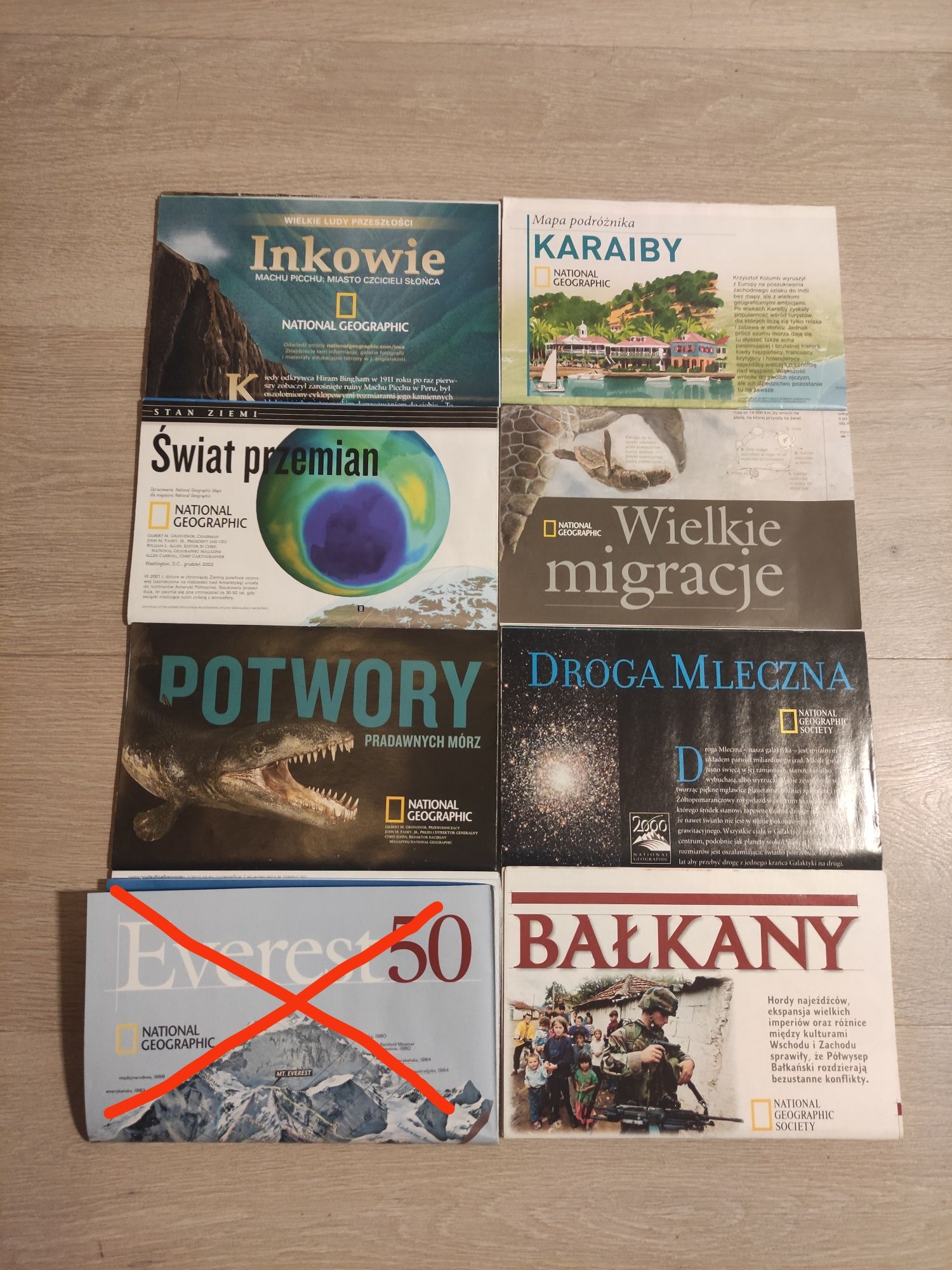 Zestaw mapy, plakaty edukacyjne National Geographic