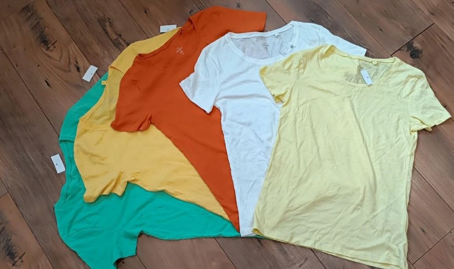 S koszulki t-shirt damskie zestaw paka 4 par Basic