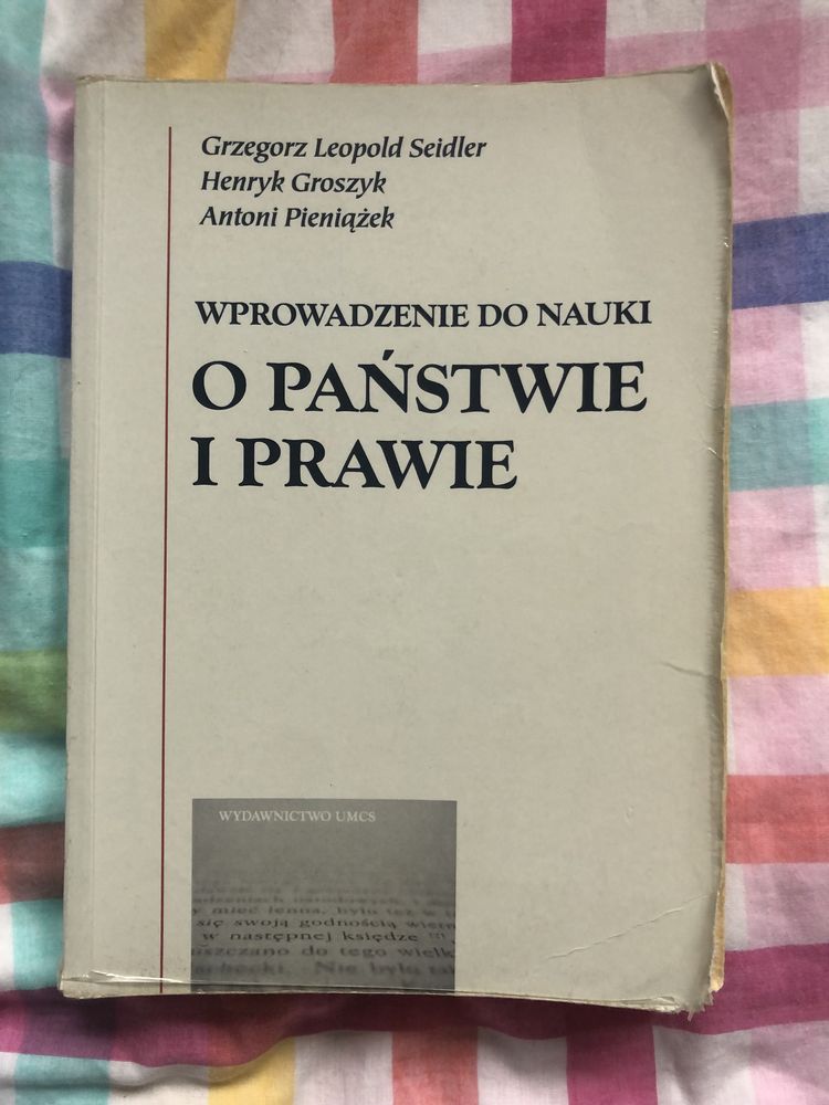 Wprowadzenie do nauki o państwie i prawie Pieniążek Groszyk Seidler