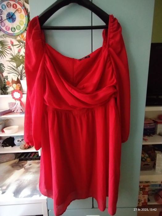Czerwona sukienka 2 XL Plus Size SHEIN