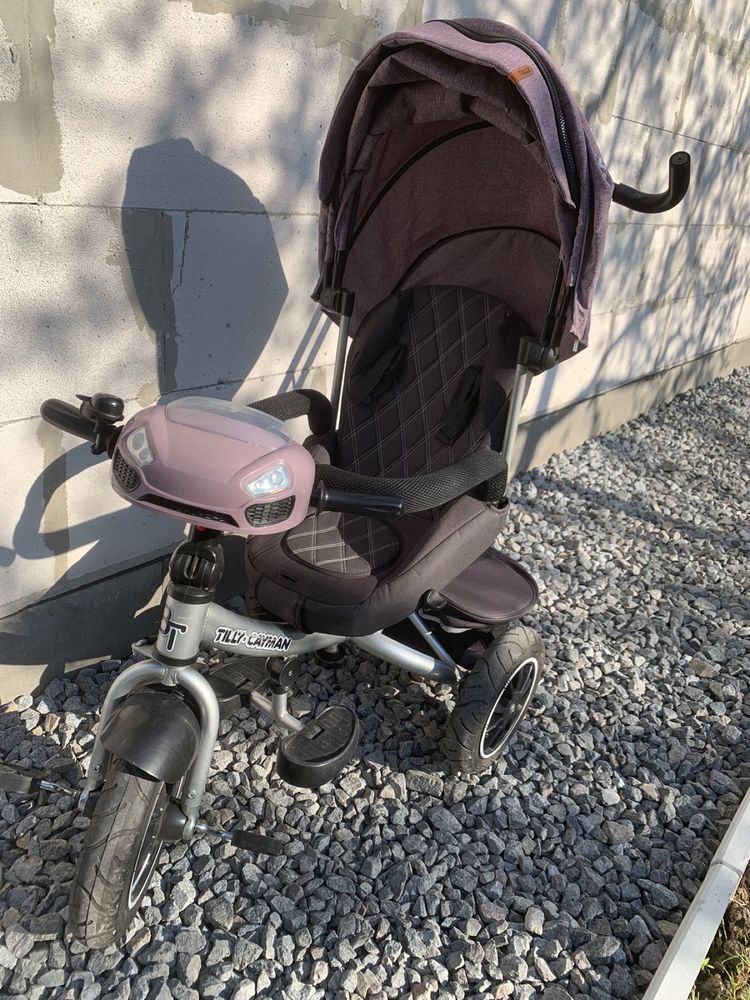 Велосипед дитячий триколісний з ручкою та поворотним сидінням