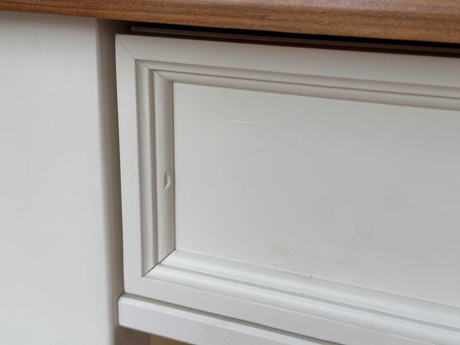 Ława sosnowa - blat w kolorze dębu | rysy, wgniotki, taniej o 830 zł !