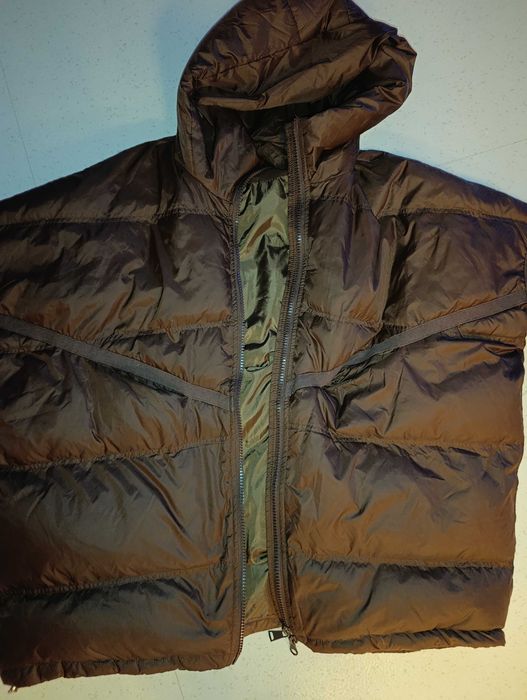 Kurtka damska brąz ceglasty, kaczy puch, r. Oversize, z metki M