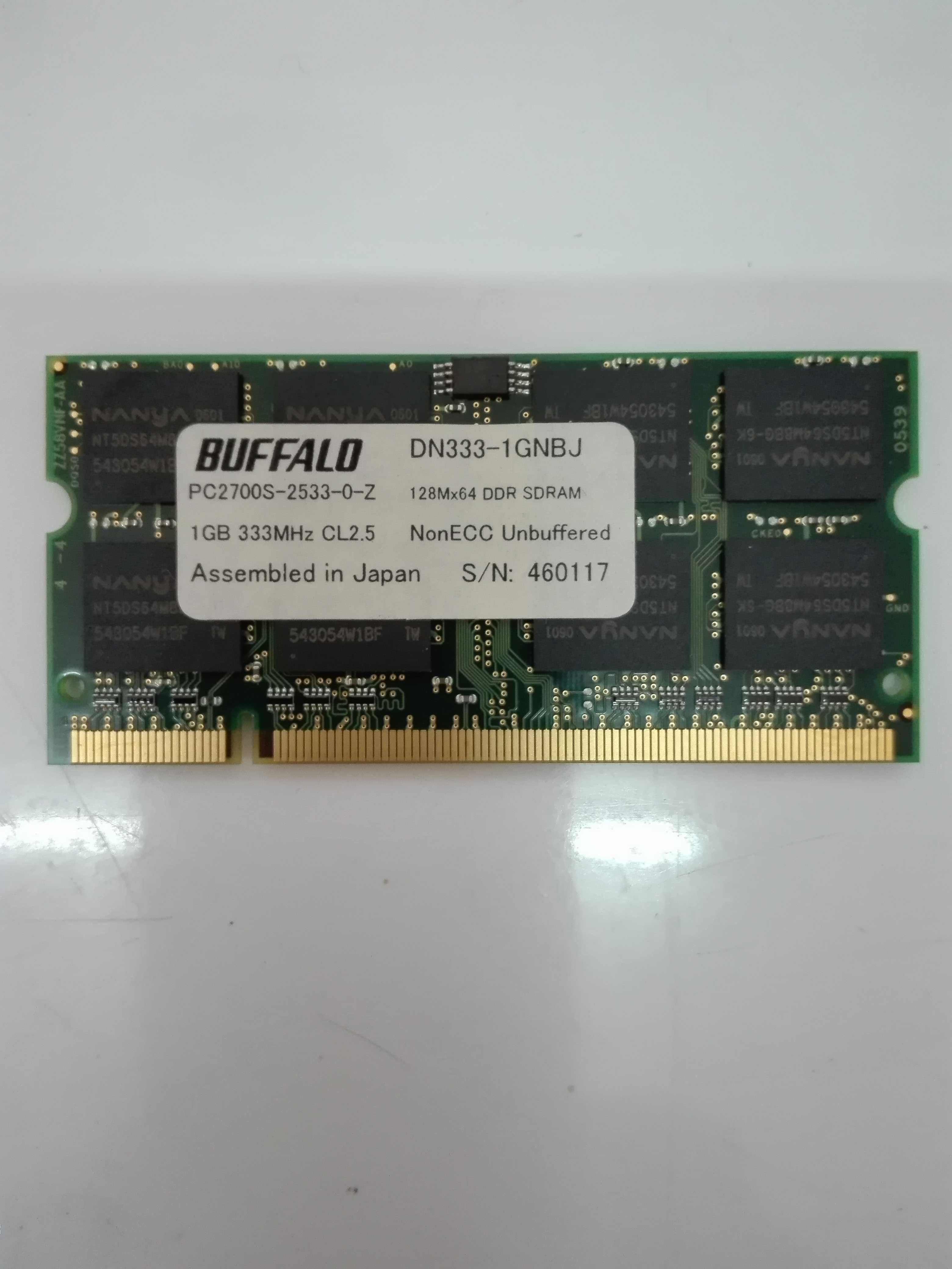 Memória RAM 1GB DDR 333MHz BUFFALO (DN333-1GNBJ)