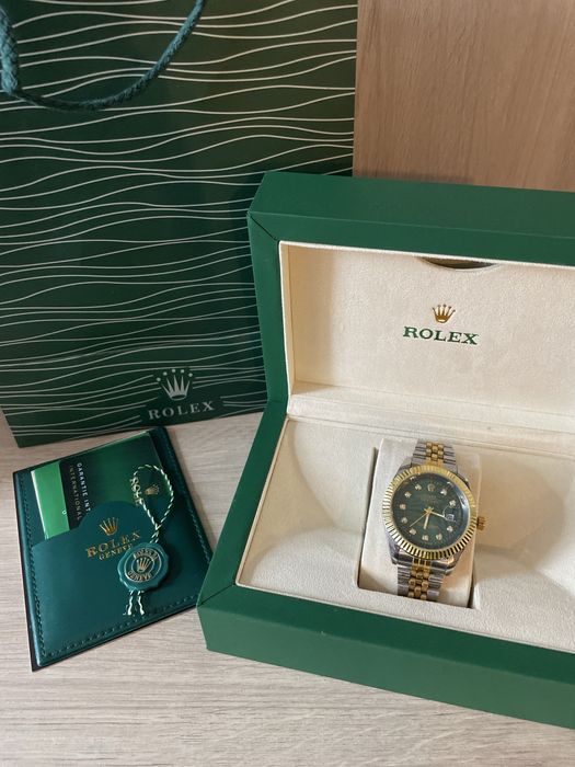 Rolex superlative chronometer com caixa e acessorios