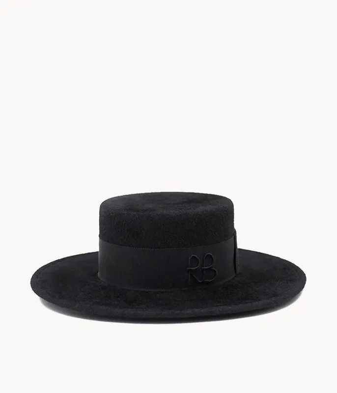 Шляпа чорна руслан багінський canotier hat