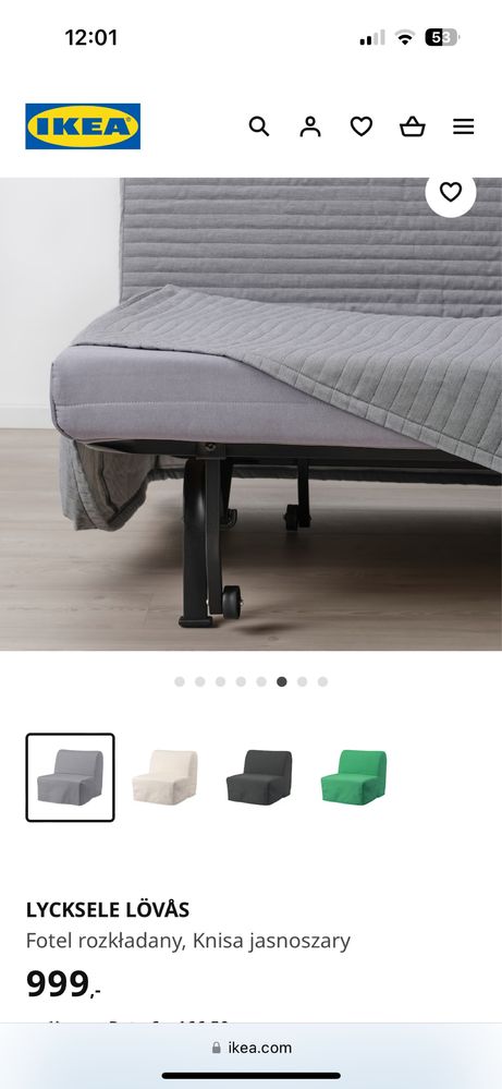 Fotel rozkładany Ikea