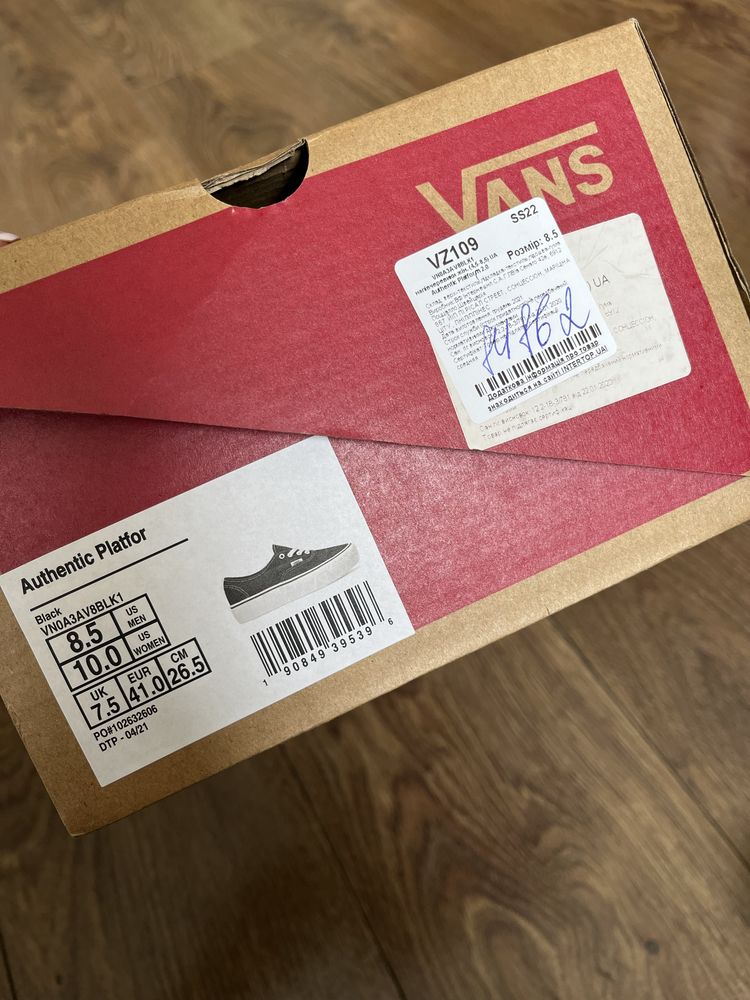 Кеди vans authentic platform 2.0