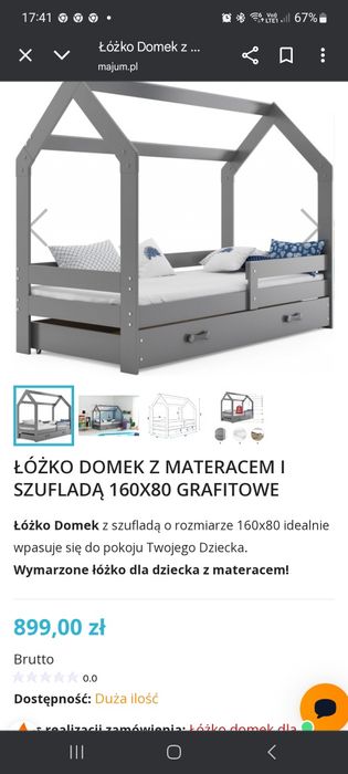 Łóżko domek 2 szt