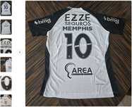 Corinthians 25/26 White - Memphis Depay #10 - size L - Player version