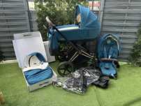Cybex Priam 4.0 mountain blue/rose gold - duzy zestaw