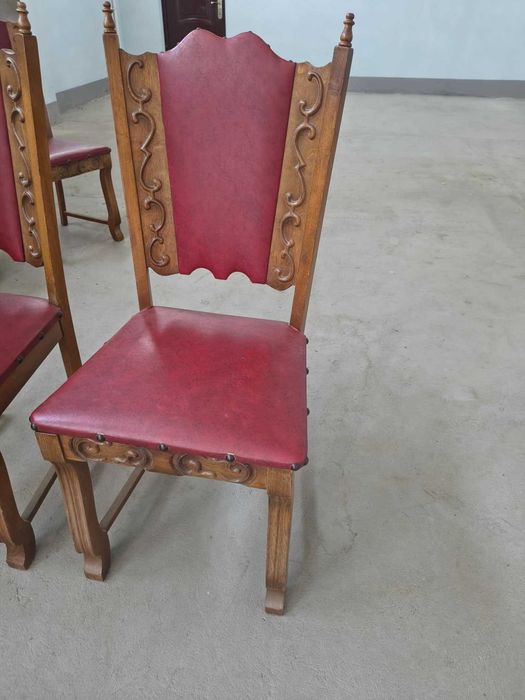 Stół solidny dębowy + 6 krzeseł