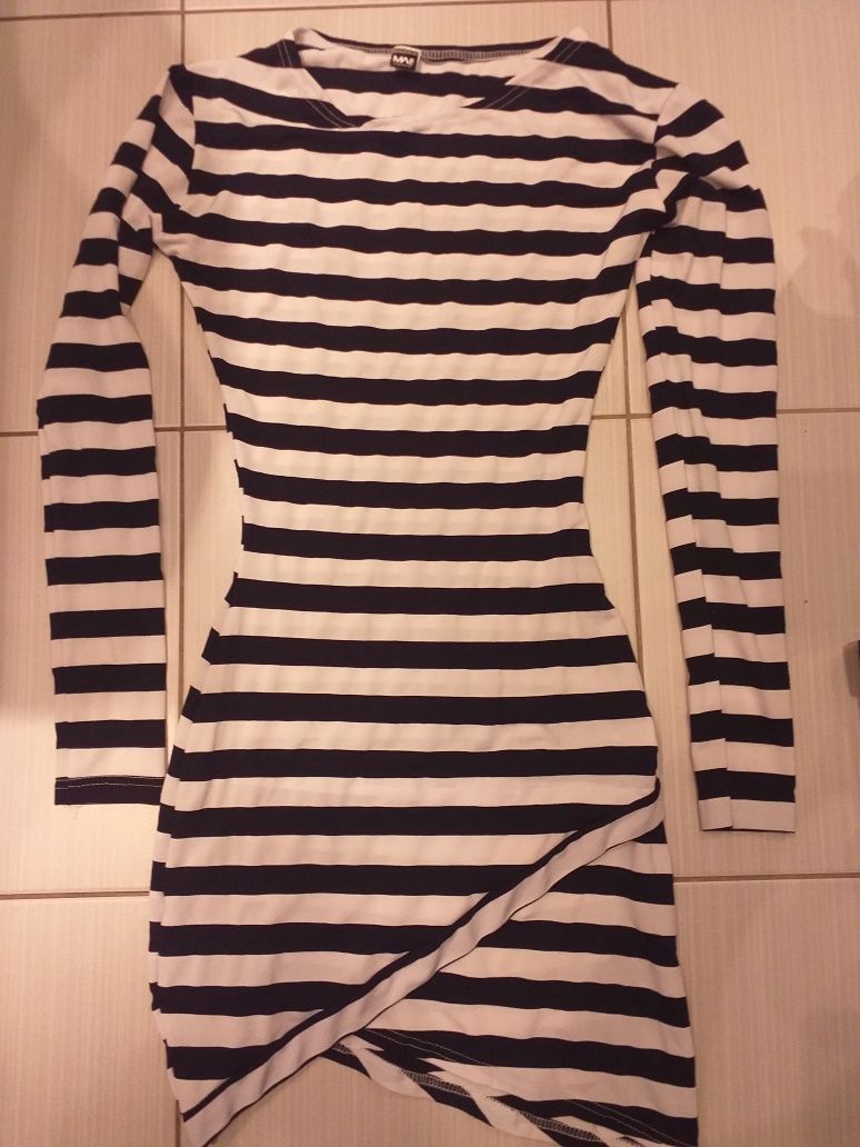 Sukienka zebra granat roz.S