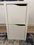 Ikea kallax 1x2 z drzwiczakmi biaky mat