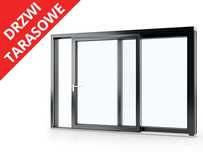 Drzwi Tarasowe 2500x2200 mm Okno Balkonowe Przesuwne SMART-SLIDE