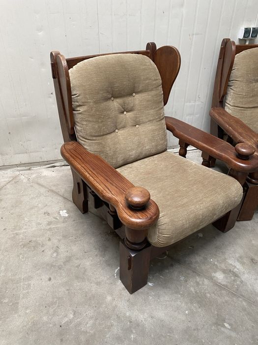 Zestaw meble drewniane sofa2x i  kanapa