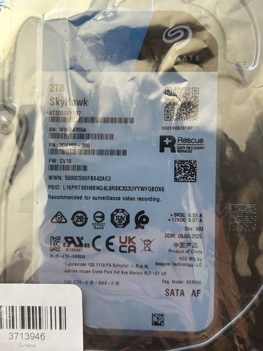 Dysk HDD Seagate SkyHawk 2TB – ST2000VX017