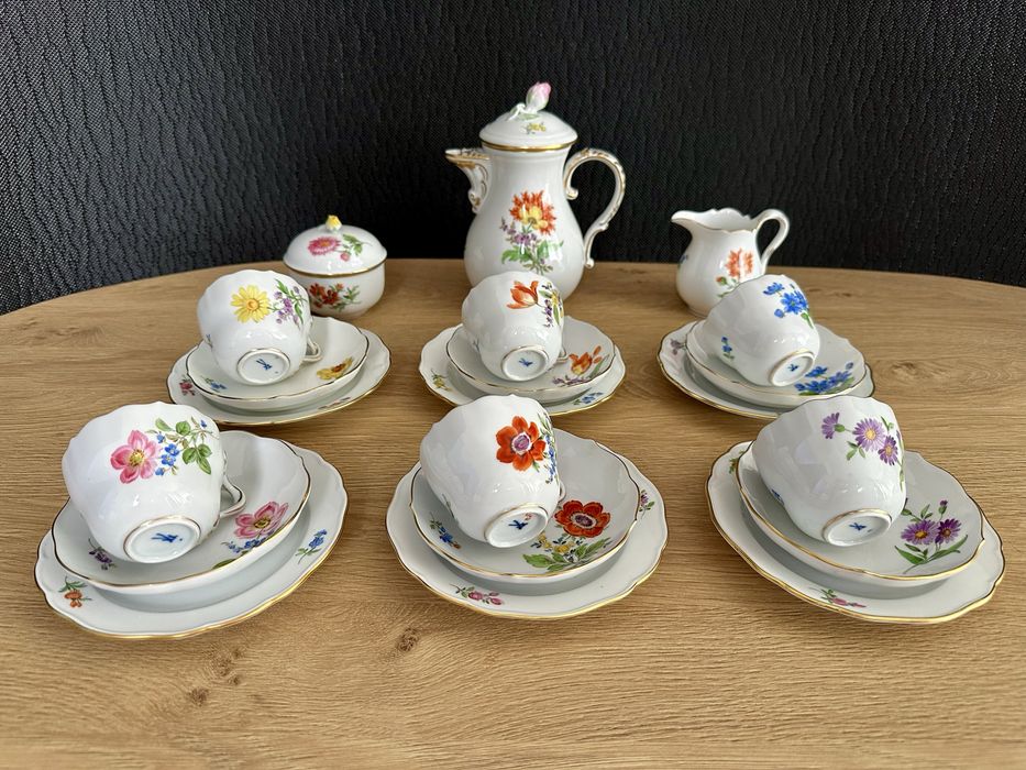 Miśnia, Meissen serwis 6 os. do espresso; stan idealny