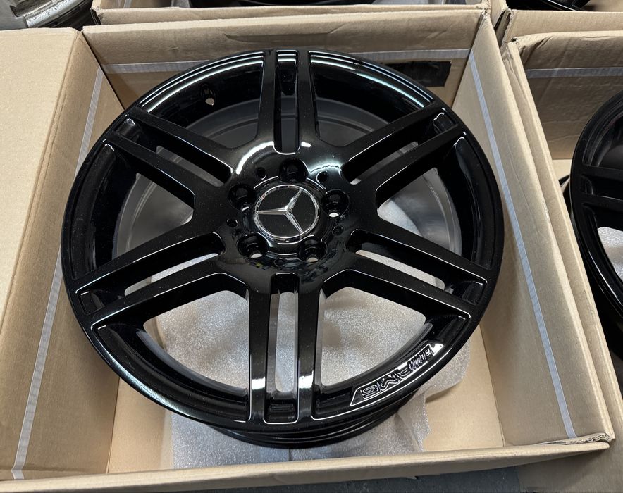 Alufelgi Mercedes AMG 5x112 7,5J ET47 8,5J ET58 17 PIANO BLACK WYSYLKA