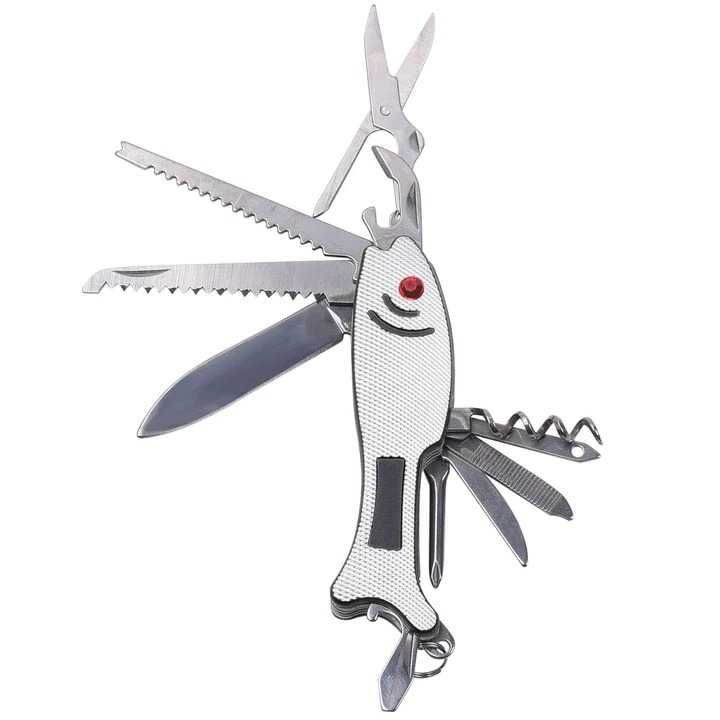 Nóż Scyzoryk MULTITOOL Wędkarski Ryba Piła 11w1