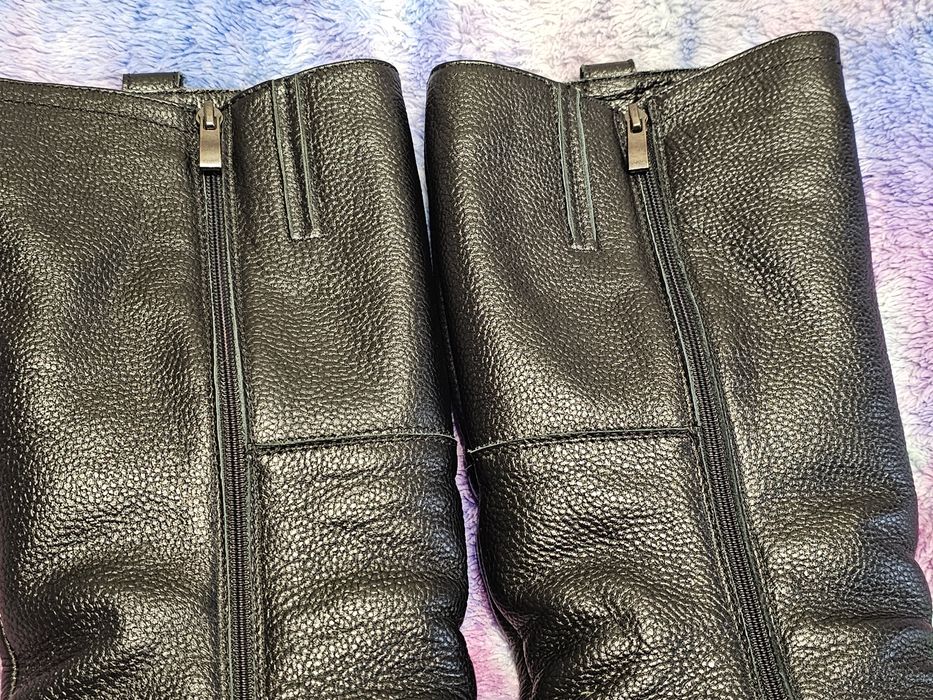 Зимові шкіряні сапожки на овчині, розмір 37, жіночі чоботи, ботінки