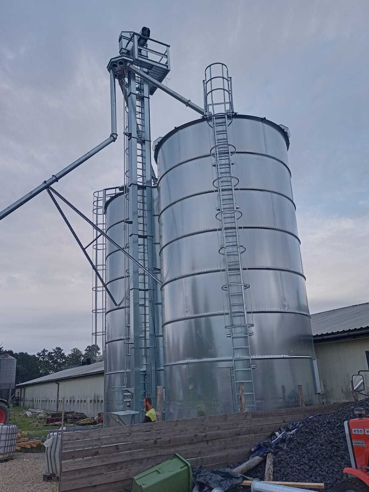 Przenośnik podajnik kubełkowy PTK50 18m KBKS  do silosów zbiorników