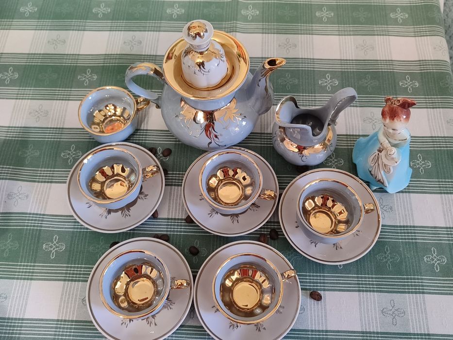 Кавовий сервіз, блакитна порцеляна, Коростень