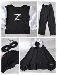 Kostium dziecięcy przebranie Zorro peleryna maska na 6lat 116cm