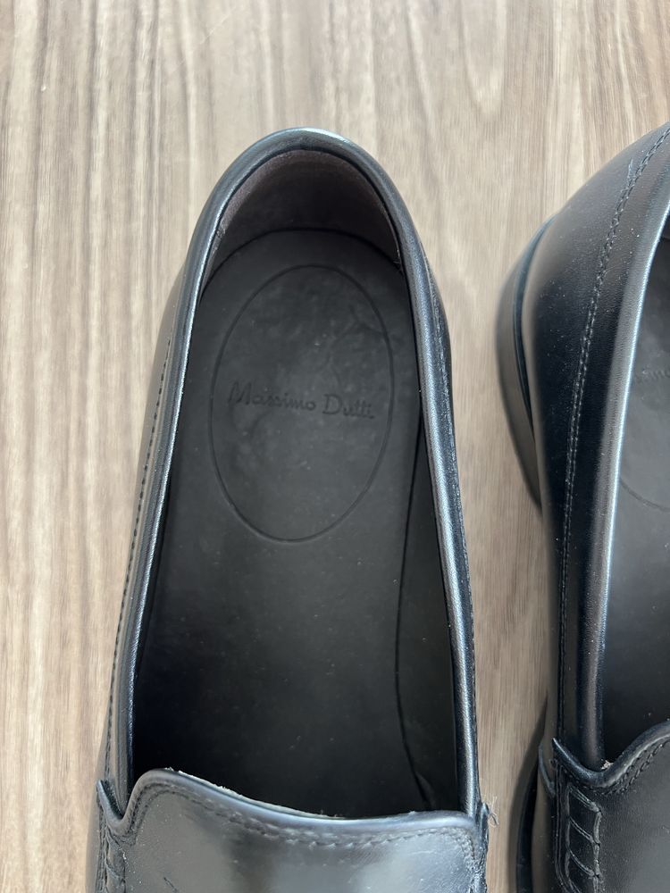 Meskie mokasyny czarne Massimo Dutti 42
