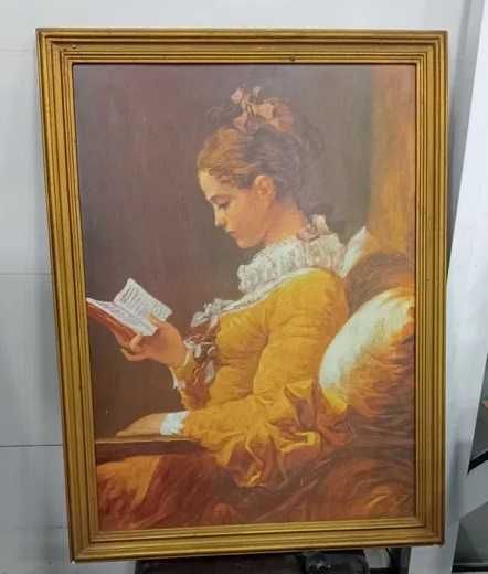 Quadro - Réplica de Jean-Honoré Fragonard - A Young Girl Reading