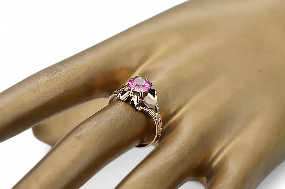 Pierścionek Ametyst Vintage 14k z różowego złota vrc377r Warszawa