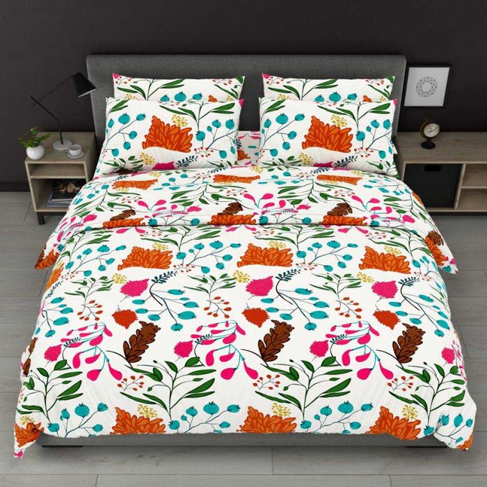 Новорічний комплект постільної білизни сатин Новорічна постіль