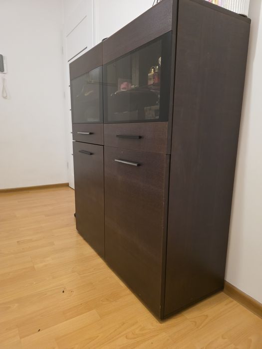 Meble do salonu ciemny brąz