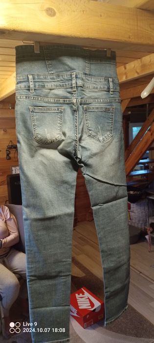 Jeansy damskie z wysokim stanem rozm.38