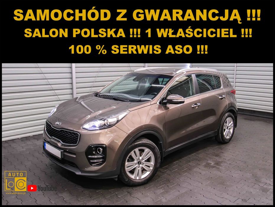 Kia Sportage Salon POLSKA + 1 Właściciel + 100% Serwis KIA + Navi + JBL + Skóra !