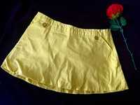 Super urocza żółta mini spodnica spodniczka M