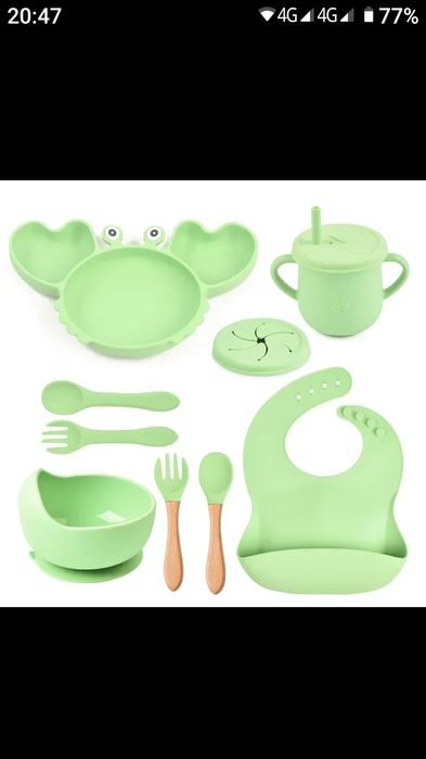 Силіконовий посуд для дітей.