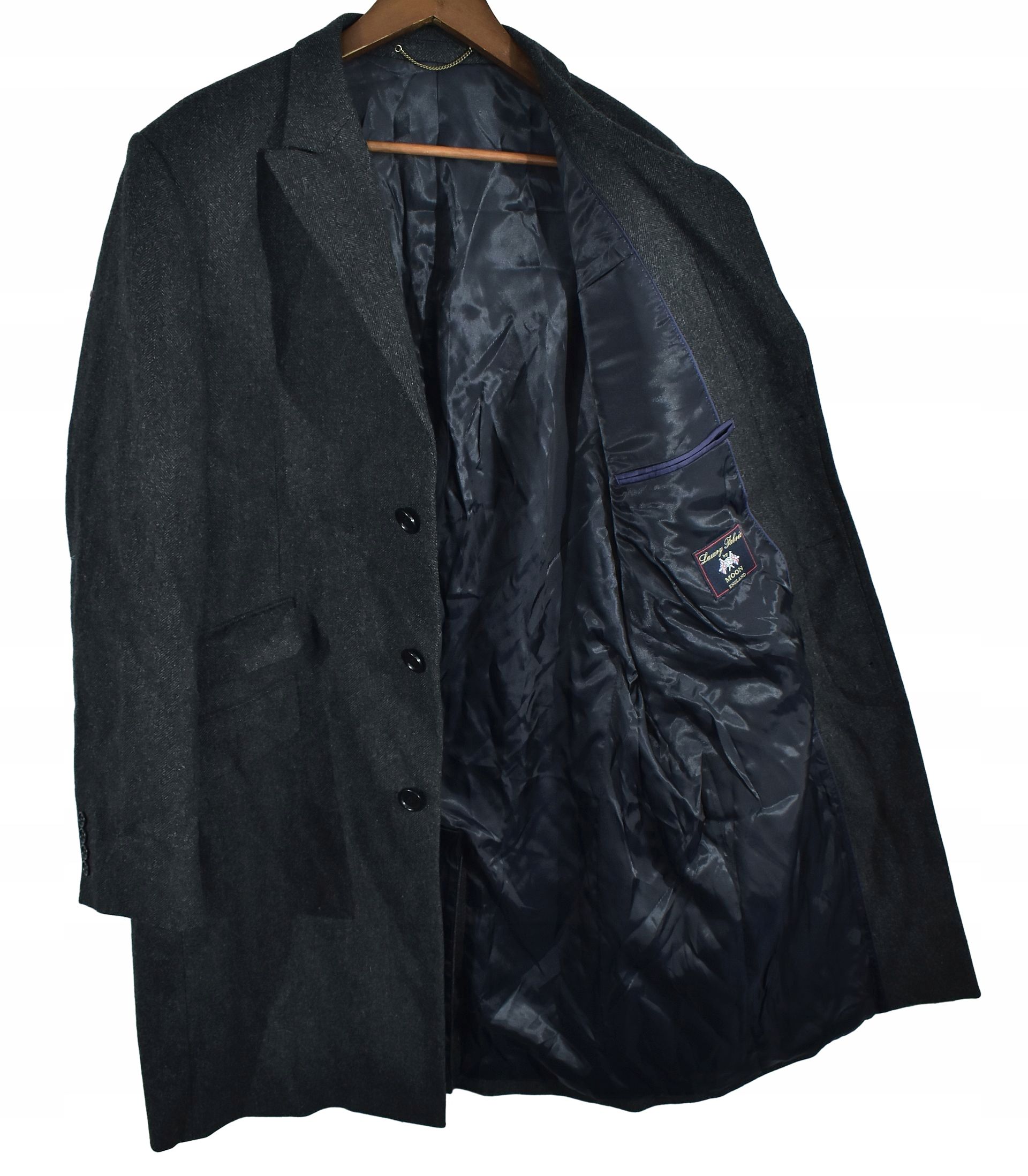 John Lewis Moon Tweed Wełniany Płaszcz Męski Xl
