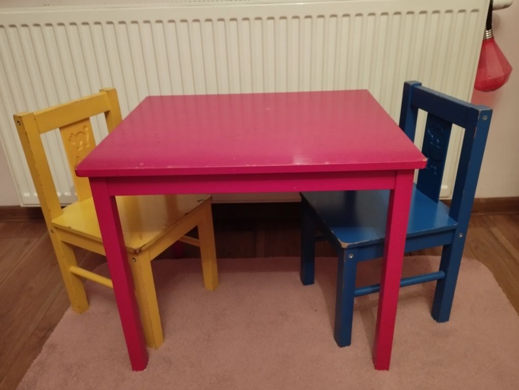 Stolik + 2x krzesło Kritter Ikea